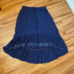KNOX ROSE Hi-Lo Skirt with embroidered hem
